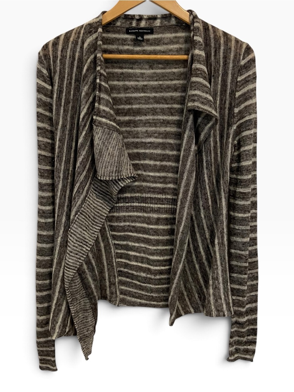 Banana Republic Wool Blend Striped Draped Cardigan Sweater Women’s Small